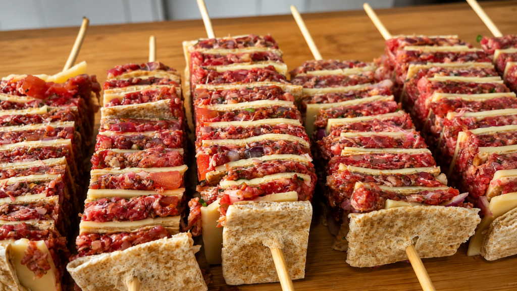 espetinho-de-carne-e-tortilhas-1024x576 Espetinho de Tortilha com Carne, Queijo e Molho Barbecue: Uma Receita Criativa para Surpreender no Churrasco