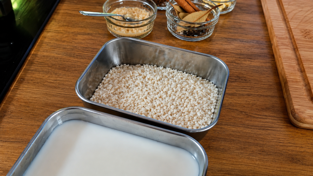 ingredientes-para-saleeg-1024x576 Saleeg: Aprenda a Fazer o Tradicional Arroz Cremoso da Arábia Saudita
