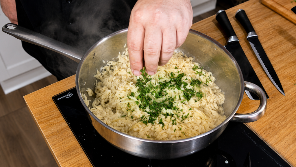 preparando-kasespatzle-austriaco-1024x576 Käsespätzle Austríaco: Massa Caseira com Queijo e Cebola Dourada
