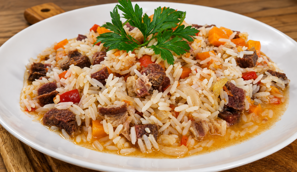 arroz-maria-isabel-1-1024x596 Arroz Maria Isabel: Receita Tradicional com Carne Seca e Legumes