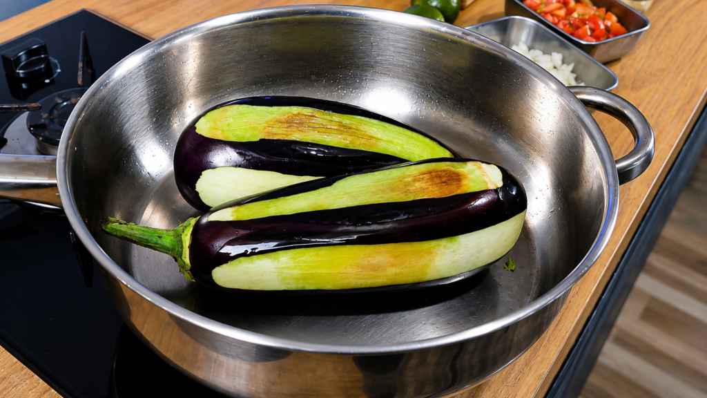 berinjela-grelhada-no-azeite-1024x576 İmam Bayıldı: Berinjela Recheada Turca com Tomate, Cebola e Azeite