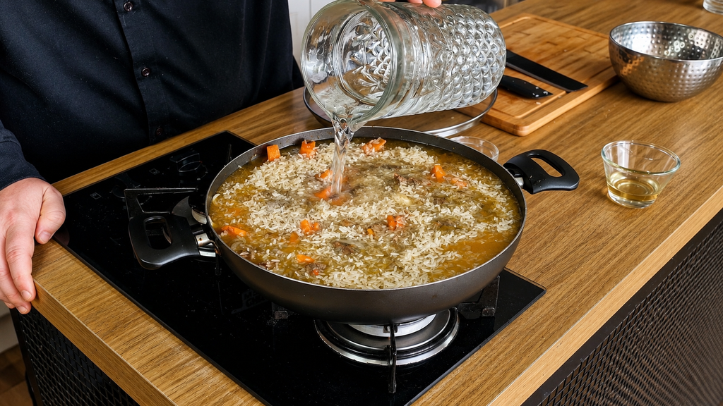 cozinhando-o-plov-1024x576 Plov Uzbeque: Arroz com Carne, Cenoura e Especiarias