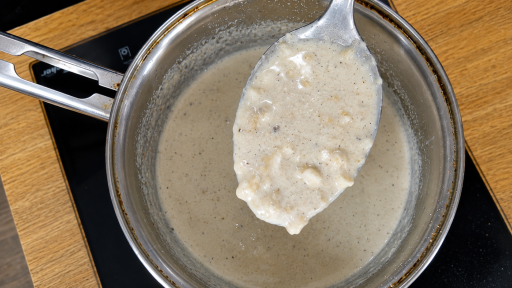 creme-de-queijos-para-aplermagronen-suico-1024x576 Älplermagronen: Macarrão Suíço com Batata, Queijo e Purê de Maçã