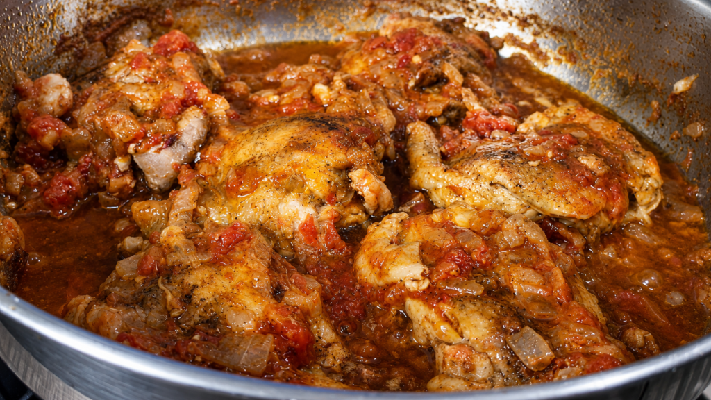 finalizando-poulet-a-la-moambe-1024x576 Poulet à la Moambé: Frango Congolês com Molho de Palma