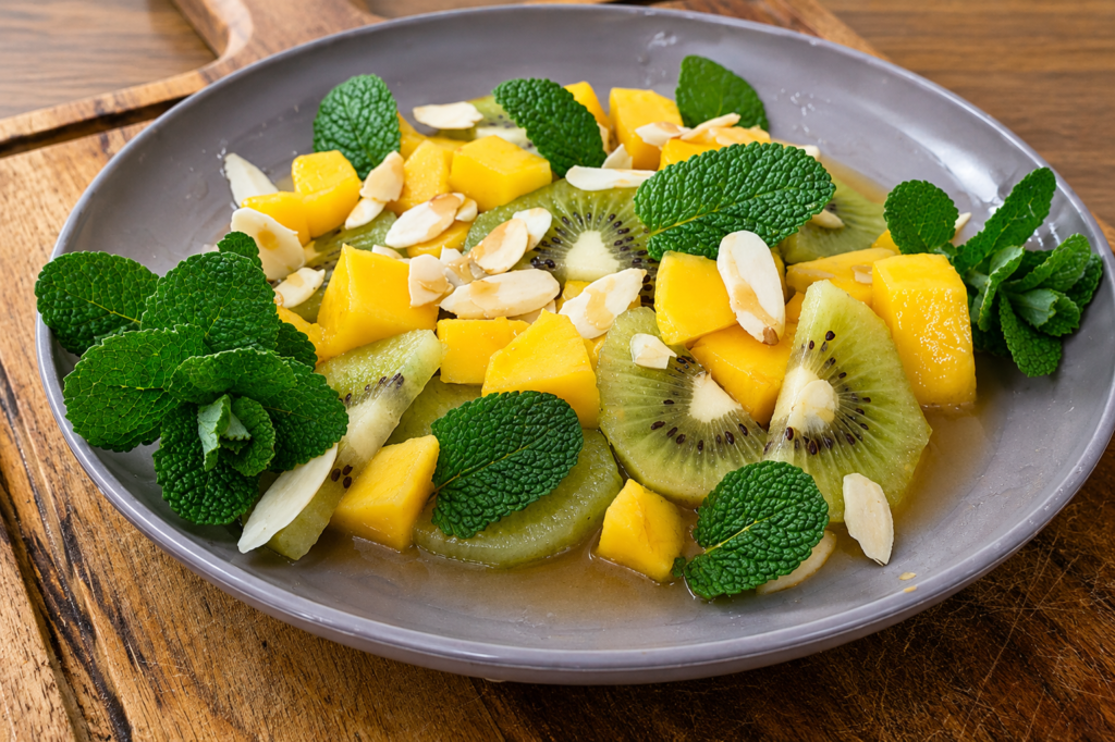 salada-de-frutas-2-1-1024x682 Salada de Frutas com Kiwi e Manga: um Café da Manhã Colorido e Fácil