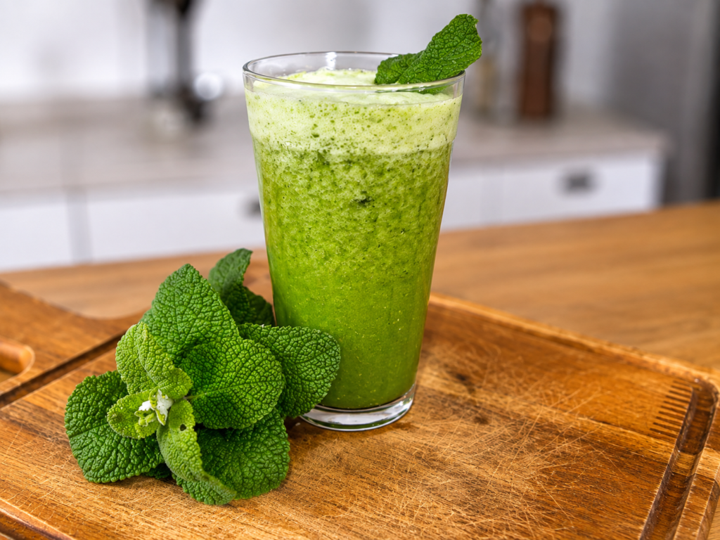 suco-verde-e-uma-excelente-forma-de-comecar-o-dia-1-1024x768 Suco Verde com Couve, Maçã e Gengibre: Receita Fácil e Refrescante