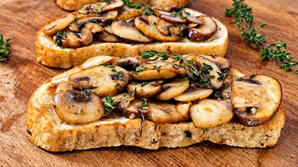 Bruschettas-de-Cogumelos-com-Tomilho-frescos-1-1024x576 Bruschetta de Cogumelos: Receita com Alho, Manteiga e Tomilho