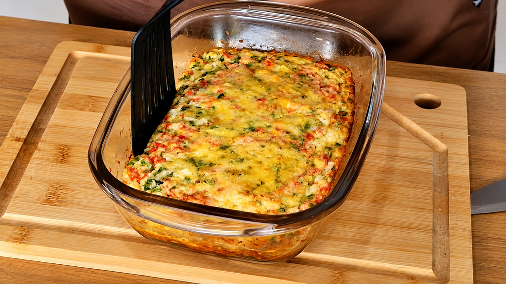 Casserola-dourada-de-legumes-com-queijo-1024x576 Omelete de Forno com Legumes e Queijo: Receita Fácil, Fofinha e Econômica