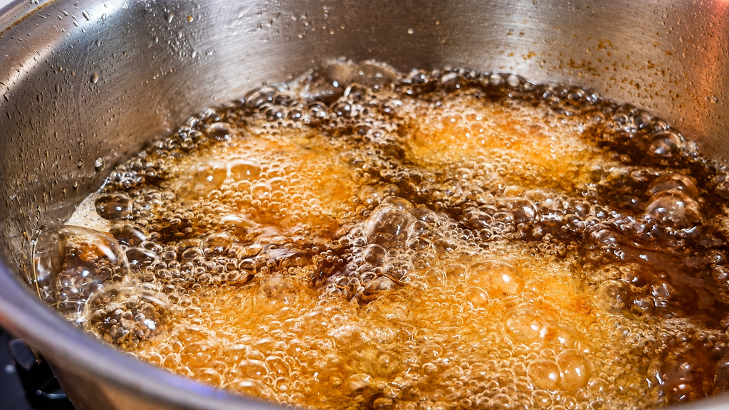 Fritura-Dourada-em-Oleo-Borbulhante-1024x576 Bolinho de Arroz com Queijo: Receita Crocante e Fácil para Aproveitar Sobras