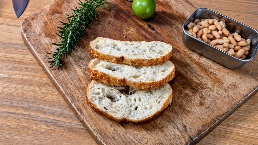 Pao-rustico-com-alecrim-e-limao-lima-1024x576 Bruschetta de Feijão Branco e Alecrim: Cremosa, Crocante e Fácil