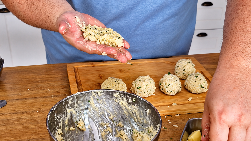 Preparo-de-Bolinhas-de-Arroz-com-Ervas-1024x576 Bolinho de Arroz com Queijo: Receita Crocante e Fácil para Aproveitar Sobras