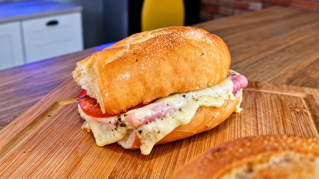 Sanduiche-artesanal-com-queijo-derretido-1024x576 Sanduíche de Pão Amanhecido na Airfryer: Crocante, Econômico e Pronto em 5 Minutos
